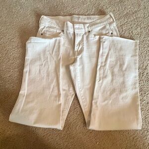 Like New Lucky Brand Cream Denim Jeans Straight Leg Size 4